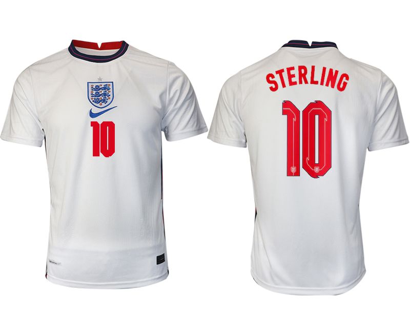 Men 2020-2021 European Cup England home aaa version white #10 Nike Soccer Jersey